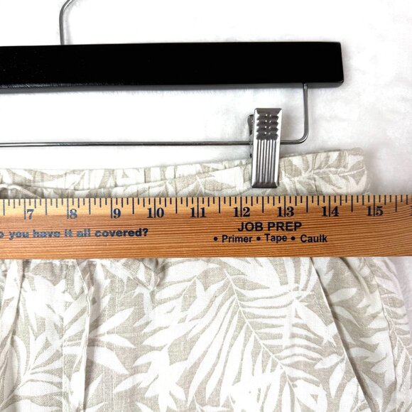 Gap Easy Pant Linen Blend Palm Tropical Elastic Waist Cropped Pants Womens S - Picture 5 of 11